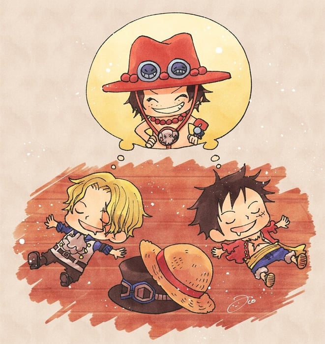 Luffy chibi ngầu - Bức tranh đẹp lung linh