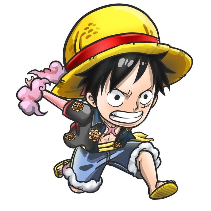 Luffy chibi ngầu - Bức tranh đẹp lung linh