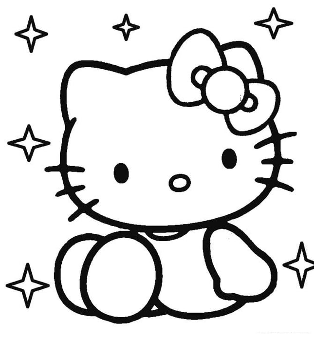 Bộ sưu tập tranh tô màu Hello Kitty đáng yêu