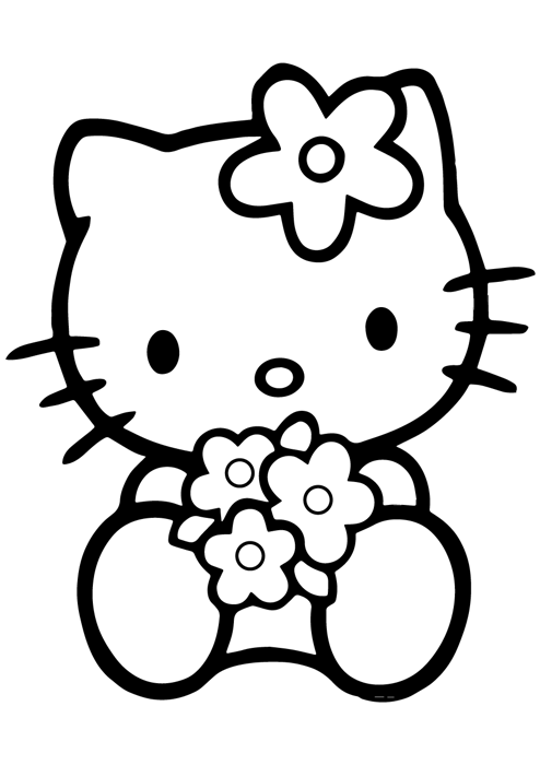 Bộ sưu tập tranh tô màu Hello Kitty đáng yêu