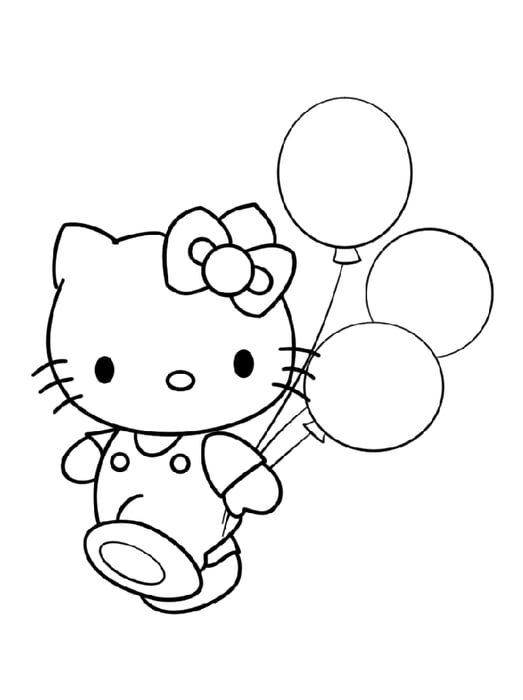 Bộ sưu tập tranh tô màu Hello Kitty đáng yêu