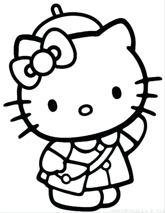 Bộ sưu tập tranh tô màu Hello Kitty đáng yêu