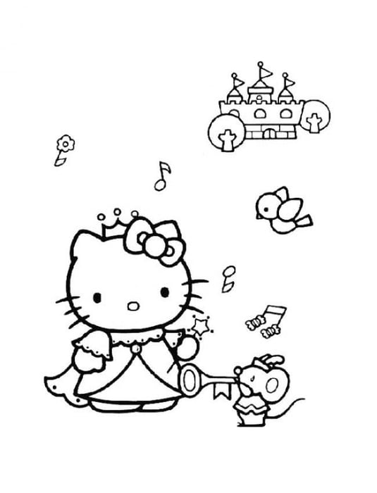 Bộ sưu tập tranh tô màu Hello Kitty đáng yêu