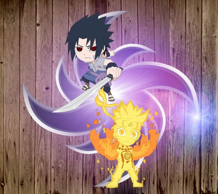 Bức tranh sống động của Naruto và Sasuke