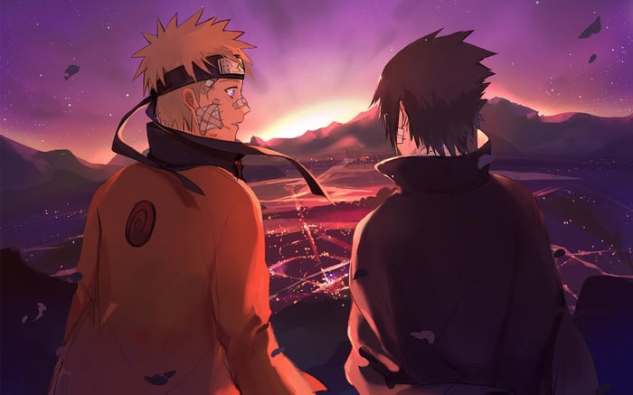 Bức tranh sống động của Naruto và Sasuke